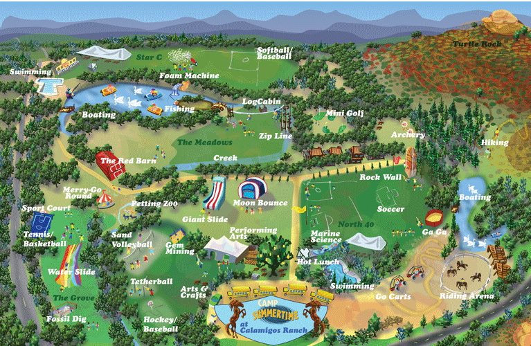 Camp Summertime Animated Site Map